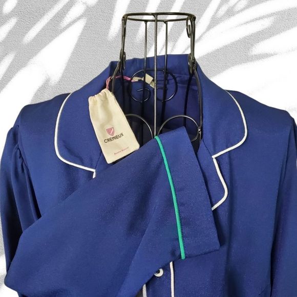 Blue Loungewear Style Shirt with 3/4 Sleeves - Picture 3 of 4